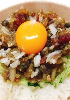 ご飯進みすぎ！マグロタルタルの美味しい丼-レシピのメイン写真