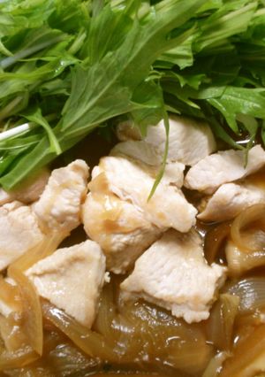 さっぱり水菜と鶏むね肉のわさび醤油ソース-レシピのメイン写真