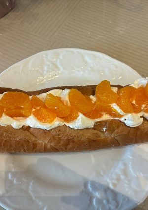 フランスパン　フルーツ生クリーム-レシピのメイン写真