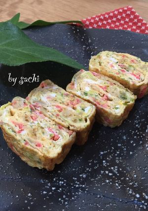 お弁当に！お好み焼き風玉子焼き♪-レシピのメイン写真