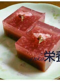★桜咲く☆二層羊羮-レシピのメイン写真