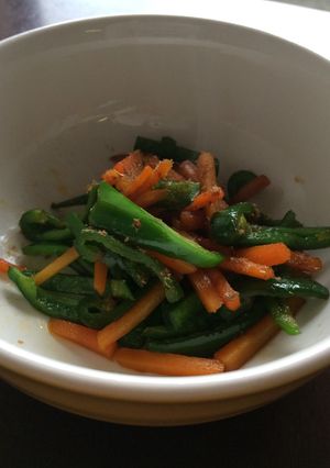 【スキマ弁当】人参とピーマンの麺つゆ炒め-レシピのメイン写真