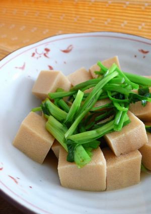 材料2つ★せりと高野豆腐の煮物★作りおき-レシピのメイン写真