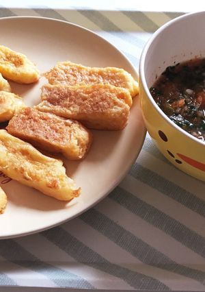 パン耳deフレンチトースト☻(離乳食-レシピのメイン写真