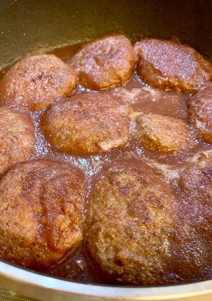 基本のハンバーグのタネと甘&辛ソース2種-レシピのメイン写真