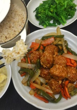 豚コマ+カサ増し蓮根で酢豚風-レシピのメイン写真