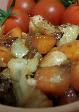 グラタンの余り物で野菜とお肉の牛乳炒め-レシピのメイン写真