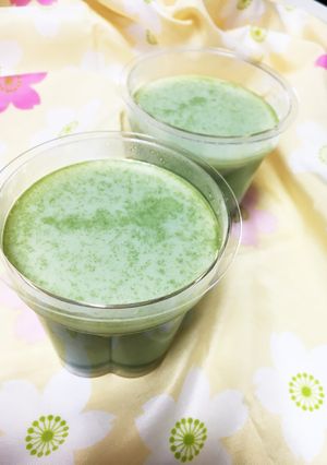栄養たっぷり！妊娠中にも！牛乳青汁プリン-レシピのメイン写真