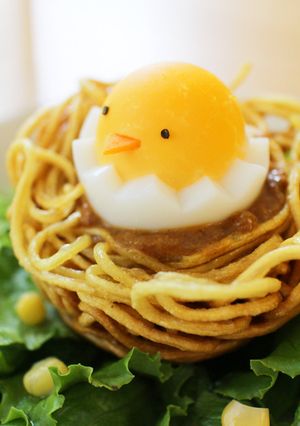 産まれたよ！鳥の巣焼きそば-レシピのメイン写真
