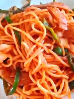 簡単ナポリタン キムチ風味-レシピのメイン写真