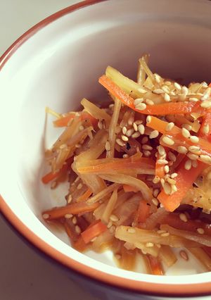 簡単！エコ料理！大根の皮で金平さん！-レシピのメイン写真