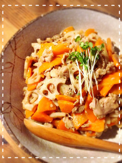 ハマる味♡ポン酢de豚レンコンキンピラ-レシピのメイン写真