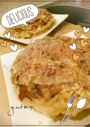 ざっくりお好み焼き、離乳食後期にも！-レシピのメイン写真