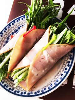 水菜のハム巻きサラダ-レシピのメイン写真