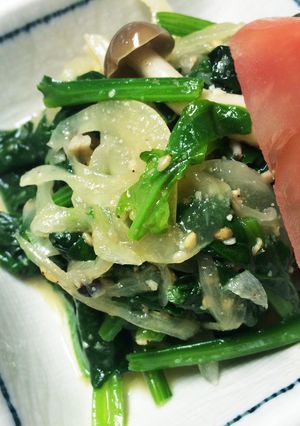ほうれん草としめじのレモン胡麻ドレサラダ-レシピのメイン写真