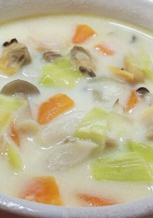 あさりと野菜たっぷり♡クラムチャウダー♪-レシピのメイン写真