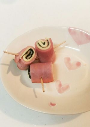 パパでもできる！お弁当にハム海苔チーズ巻-レシピのメイン写真