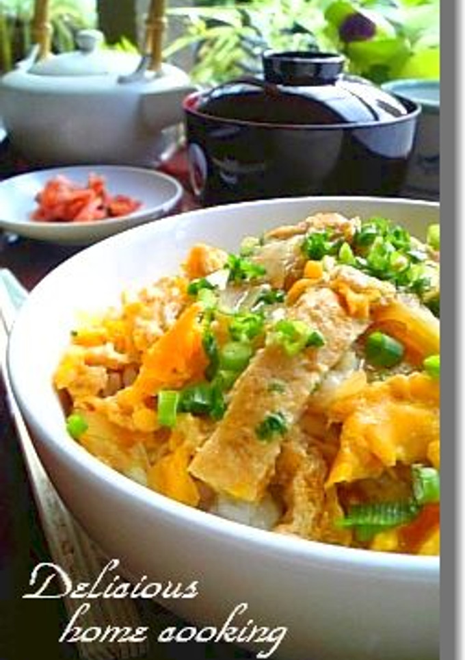 簡単♪まかない☆きつねの卵とじ丼-レシピのメイン写真