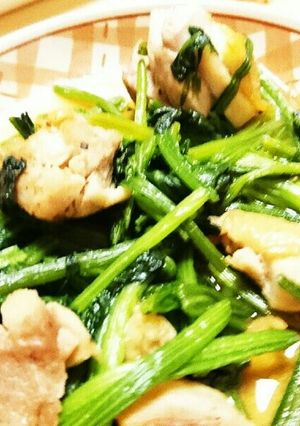 鶏もも肉とほうれん草の醤油ソテー-レシピのメイン写真