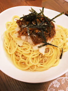味付け不要の簡単なめたけパスタ-レシピのメイン写真