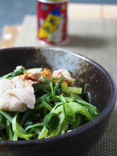 豚バラ肉で壬生菜の簡単煮浸し-レシピのメイン写真