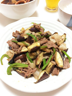 牛肉とナスとピーマンの炒め物〜ごま風味〜-レシピのメイン写真