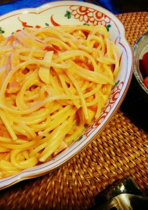 トマトにんにくのクリームパスタ-レシピのメイン写真