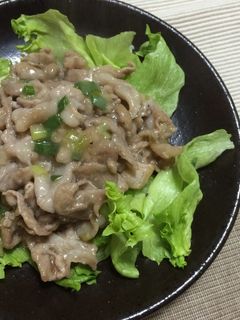 豚とレタスのネギ塩ダレ炒め-レシピのメイン写真
