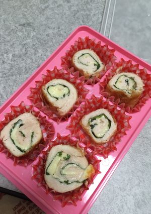 冷凍レシピ♪お弁当にささ身ロール♪-レシピのメイン写真
