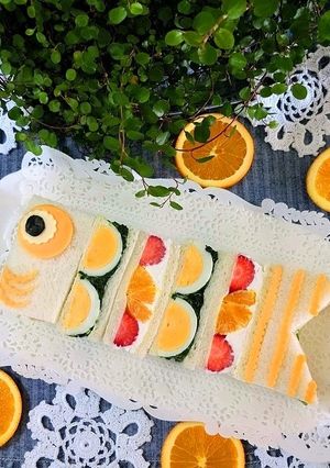 こどもの日*こいのぼりのサンドイッチ-レシピのメイン写真