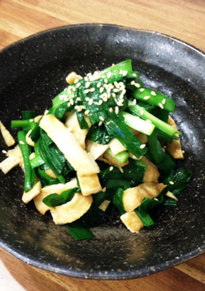 油揚げとニラの炒め物 箸休め・常備菜-レシピのメイン写真