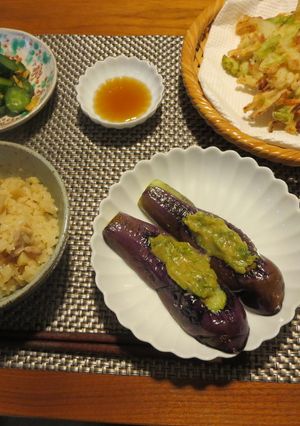 茄子の蕗のとう味噌田楽♪-レシピのメイン写真