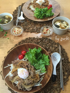 温玉のっけ!甘辛焼肉丼deワンプレート♪-レシピのメイン写真