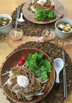 温玉のっけ！甘辛焼肉丼deワンプレート♪-レシピのメイン写真