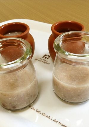 あずきと甘酒♪つぶつぶ和プリン風おやつ-レシピのメイン写真