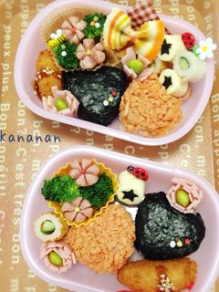 幼稚園 ハートのおにぎり弁当-レシピのメイン写真