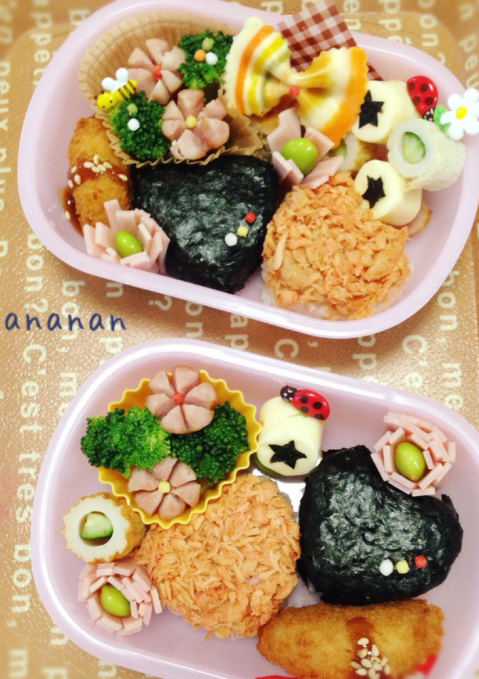 幼稚園 ハートのおにぎり弁当-レシピのメイン写真