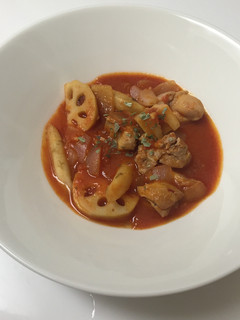 新玉ねぎ新牛蒡と鶏肉のトマト煮-レシピのメイン写真