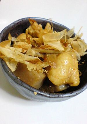 こんにゃくと鶏皮のニンニク醤油炒め煮-レシピのメイン写真