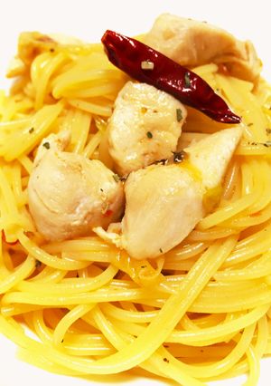 長ネギと鶏ささみのペペロンチーノ-レシピのメイン写真