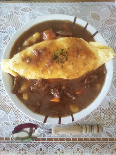 残り物カレーで▷ ▷ ▷オムカレー-レシピのメイン写真