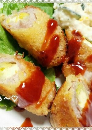 簡単ヘルシー♪キャベツの豚巻きカツ♪-レシピのメイン写真