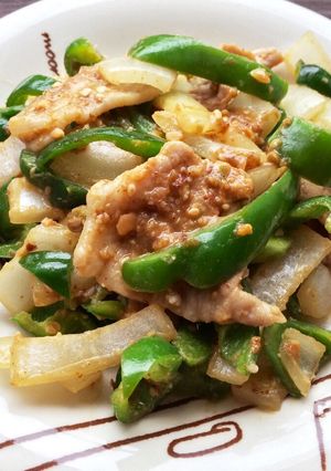 豚肉とピーマンのごま味噌炒め-レシピのメイン写真