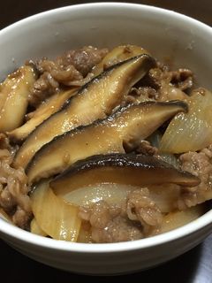 しいたけ牛丼-レシピのメイン写真