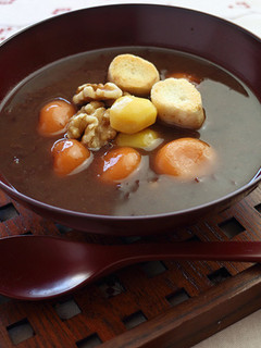 トマト白玉と栗のお汁粉【天狗缶詰】-レシピのメイン写真