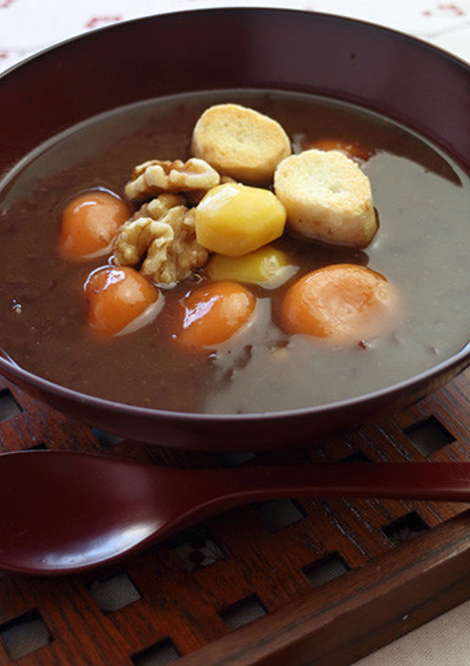 トマト白玉と栗のお汁粉【天狗缶詰】-レシピのメイン写真