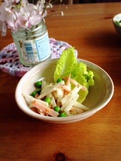 大根とハムとグリンピースのサラダ♪-レシピのメイン写真