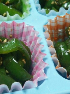 お弁当に♪ピーマンの甘辛炒め(ごま入り)-レシピのメイン写真