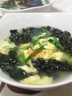 韓国海苔と卵のスープ-レシピのメイン写真