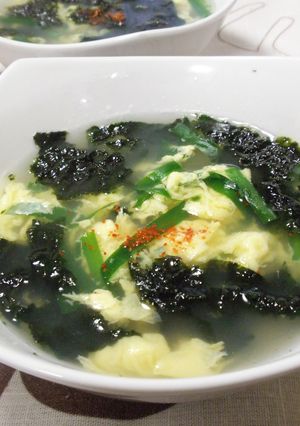 韓国海苔と卵のスープ-レシピのメイン写真